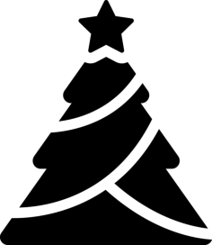 Christma Tree Sketch Style Svg Vector, Free Vectors File